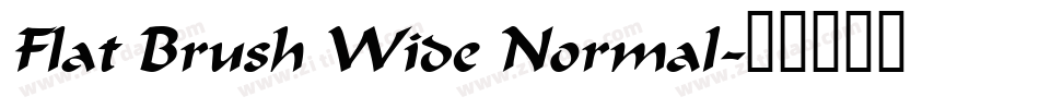 Flat Brush Wide Normal字体转换